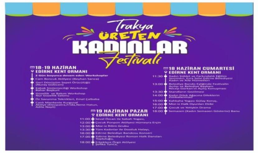 TRAKYA ÜRETEN KADINLAR FESTİVALİ, 18-19 HAZİRAN’DA