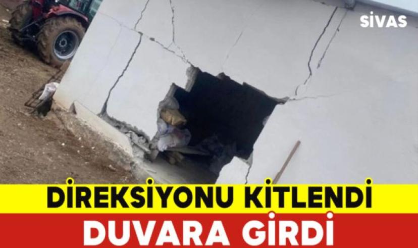 Direksiyonu Kitlendi Duvara Girdi