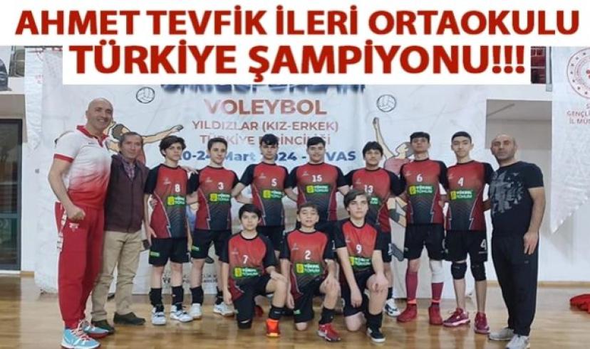 Ahmet Tevfik İleri Ortaokulu Türkiye şampiyonu oldu