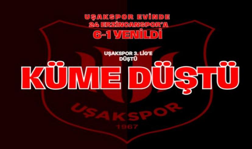 Uşakspor Küme Düştü