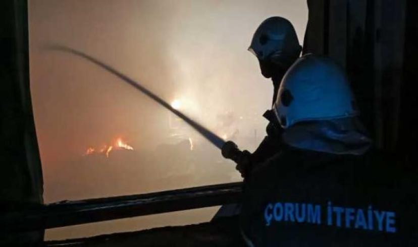 Ankara'daki yangına Çorum Belediyesinden destek