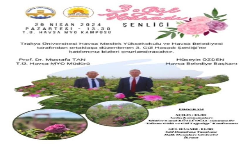 Gül Hasat Şenliği başlıyor