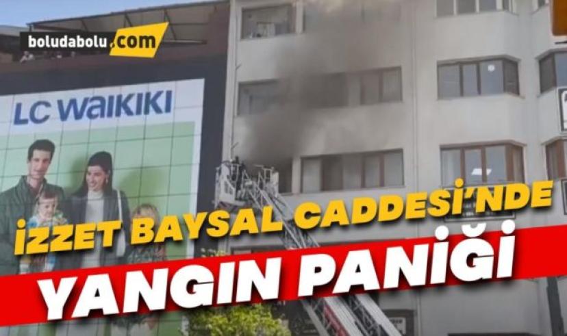 İzzet Baysal Caddesi’nde yangın paniği