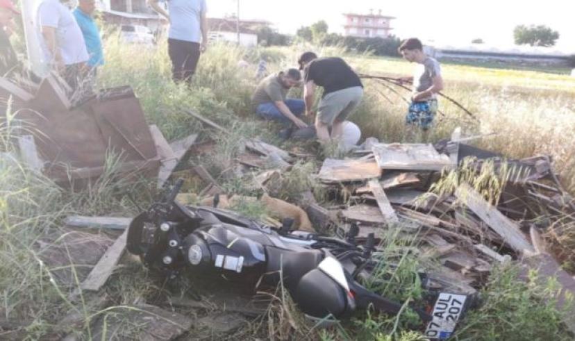 Kuaför çift motosiklet kazasında ağır yaralandı