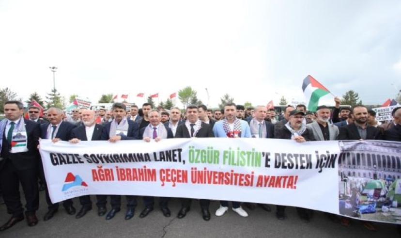 Ağrı İÇÜ, Özgür Filistin için ayakta