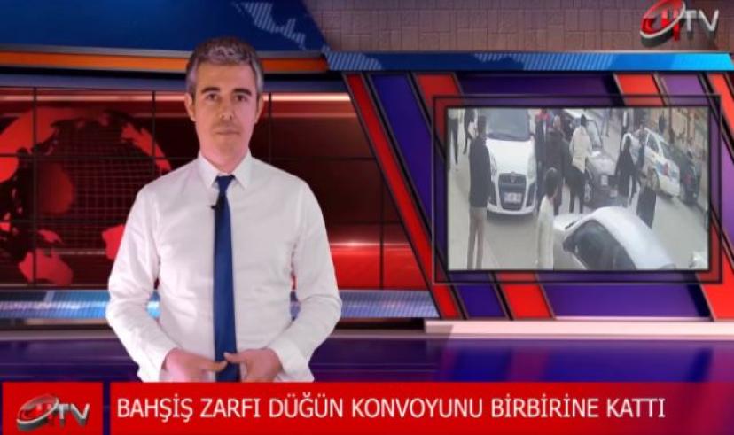 Düğün konvoyunda bahşiş kavgası!