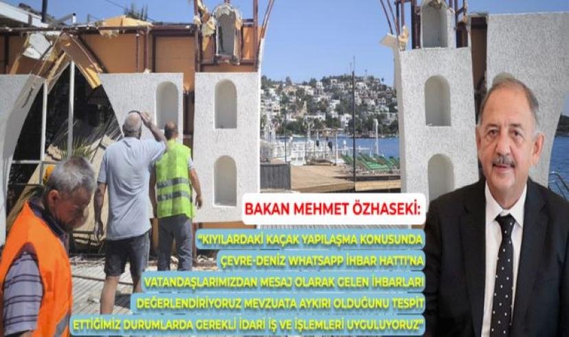 Kıyılardaki Kaçak Yapılaşma “Çevre-Deniz Whatsapp İhbar Hattı” ile Önlenecek
