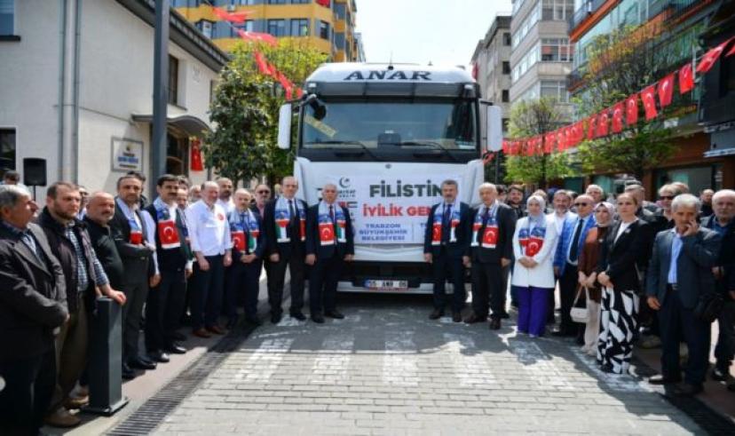 Trabzon'da Filistin'e yardım eli