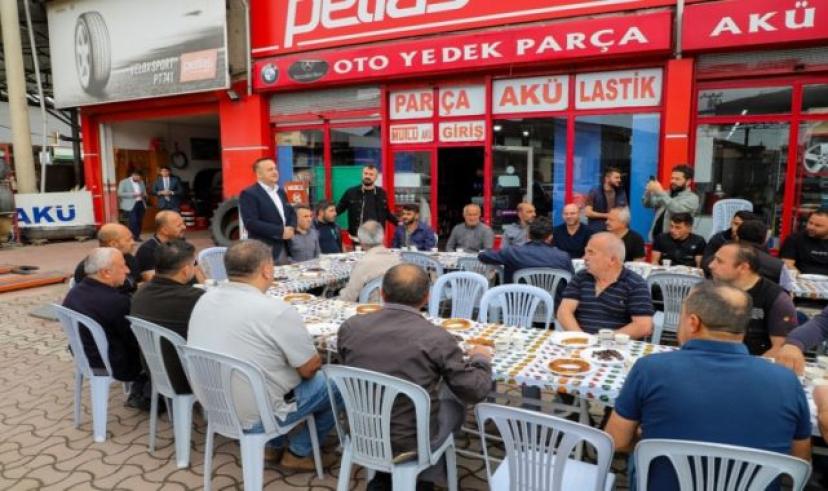 Turhal Belediye Başkanı M. Erdem Ural, esnaf ziyaretlerine sanayi sitesinde başladı
