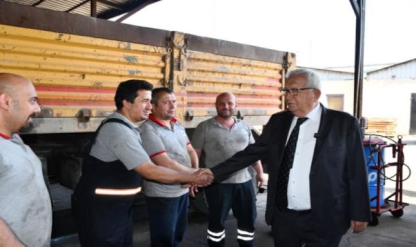 Başkan Posbıyık, şantiye personelini ziyaret etti