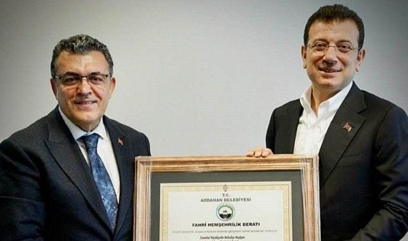 Ekrem İmamoğlu hemşerilik beratı aldı