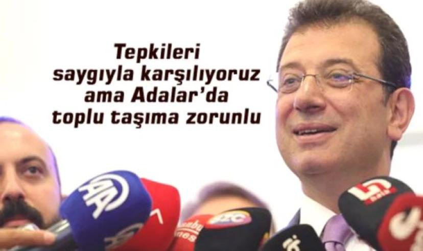 İmamoğlu: Adalar halkına sunum yapacağım