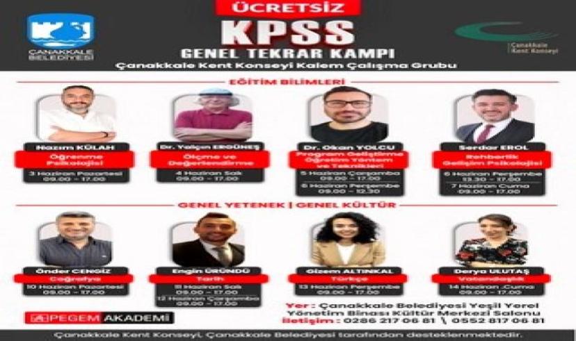 KPSS’ye girecek adaylara ücretsiz KPSS genel tekrar kampı