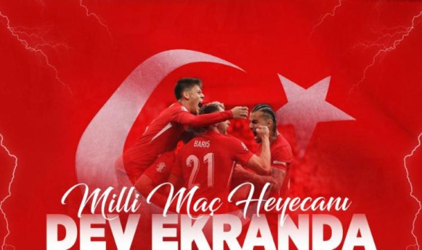 Milli maç dev ekranda