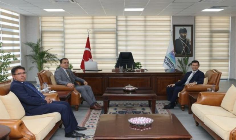 Muğla Valisi İdris Akbıyık’tan Marmaris Belediye Başkanı Acar Ünlüye ziyaret