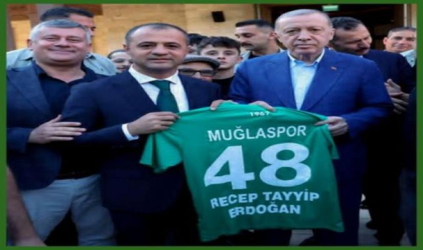 Muğlaspor Kulüp Başkanı Kıyanç’tan Cumhurbaşkanı Erdoğan’a ziyaret