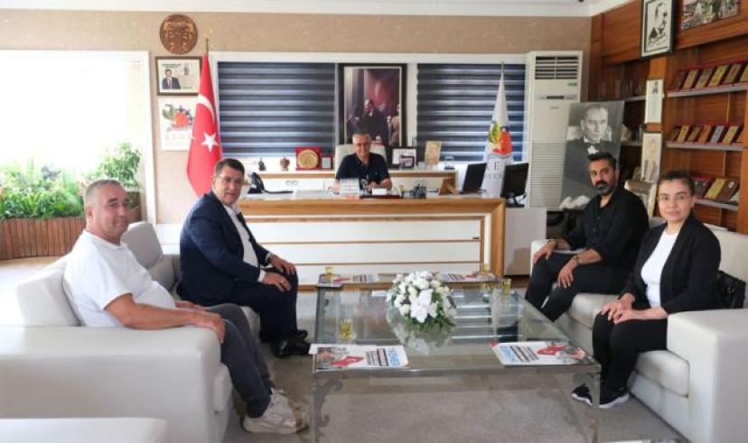 AESOB Başkanı Adlıhan Dere’den Kemer Belediye Başkanı Necati Topaloğlu’na ziyaret