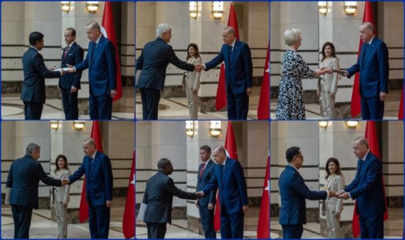 Cumhurbaşkanı Erdoğan, altı ülkenin büyükelçilerini kabul etti