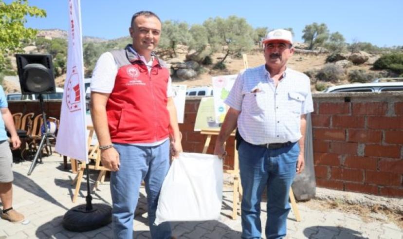 ZEYTİN ÜRETİCİLERİNE ÜCRETSİZ KAOLİN KİLİ DAĞITILIYOR