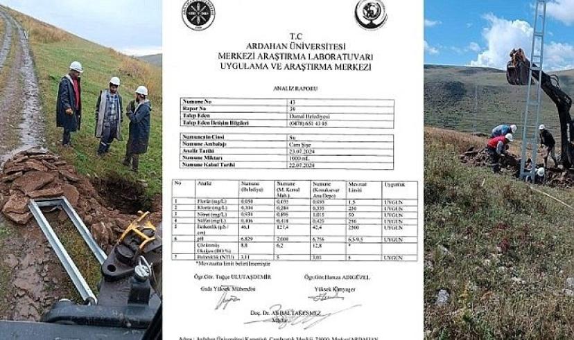 Ardahan Damal’da şebeke suyu analiz sonucu açıklandı