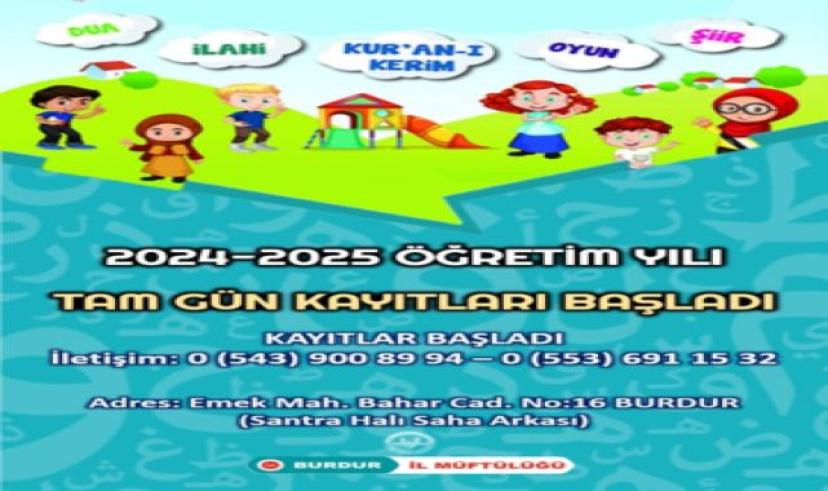 Burdur İl Müftülüğü: Kur’an Kurslarımız Eğitime Hazır