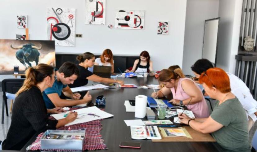 Büyükşehir’in hayata geçirdiği “SanAtölye” kursiyerlerini ağırlamaya devam ediyor