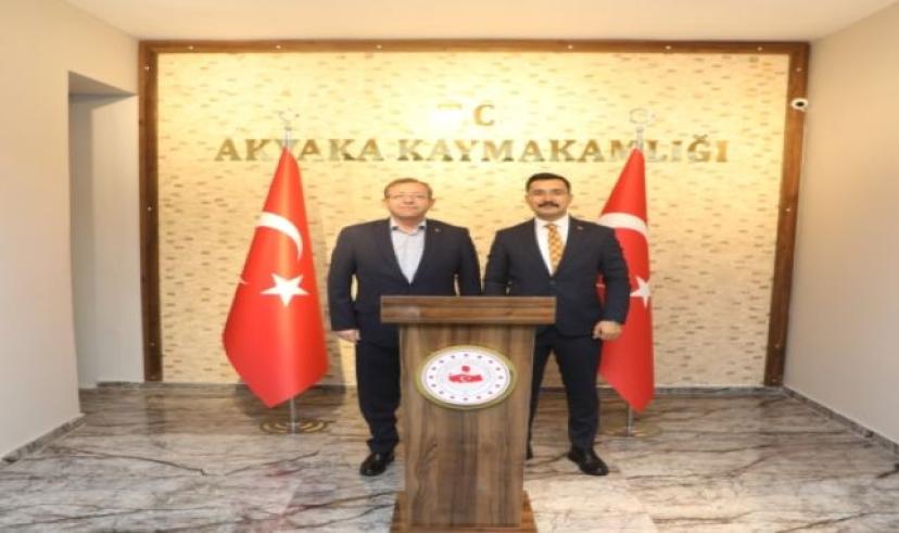 Kars Valisi Ziya Polat’dan, Akyaka Kaymakamı İsmail Demirtaş’a ziyaret