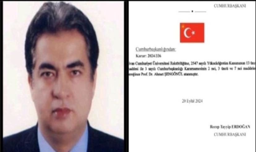 Şengönül, Sivas Cumhuriyet Üniversitesine rektör olarak atandı