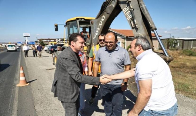 Silivri Belediye Başkanı Bora Balcıoğlu çalışmaları denetledi