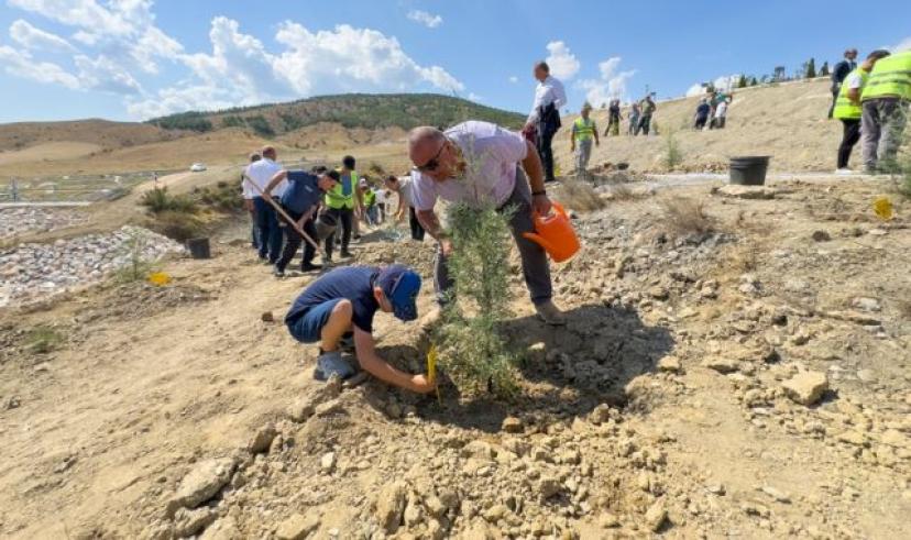 Turhal’da Zafer Bayramı’nın 102. yılı anısına 102 fidan dikildi