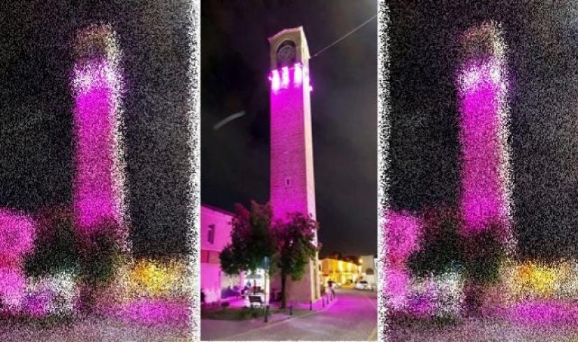 Adana’da Büyük Saat Kulesi Pembeye Büründü