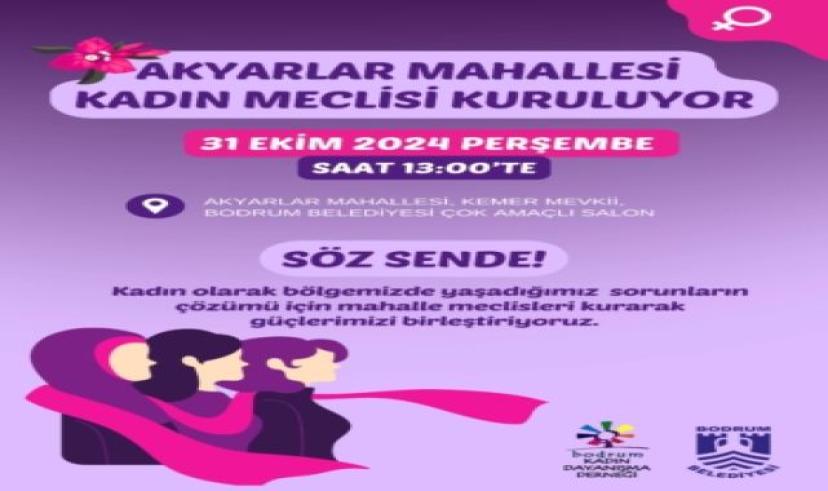 Akyarlar’da Kadın Meclisi kuruluyor