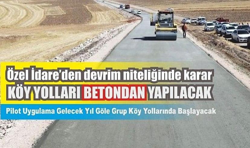Ardahan’da köy yolları betondan yapılacak