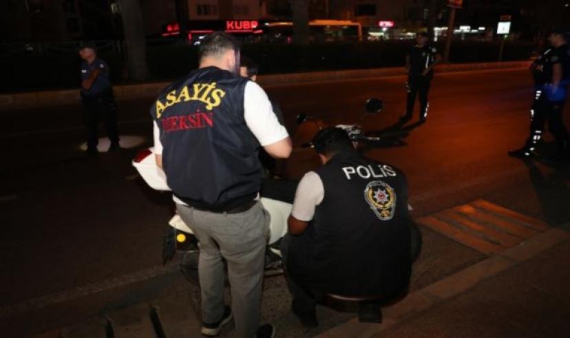 Mersin’de asayiş ekiplerinden motosikletlere yönelik sıkı denetim