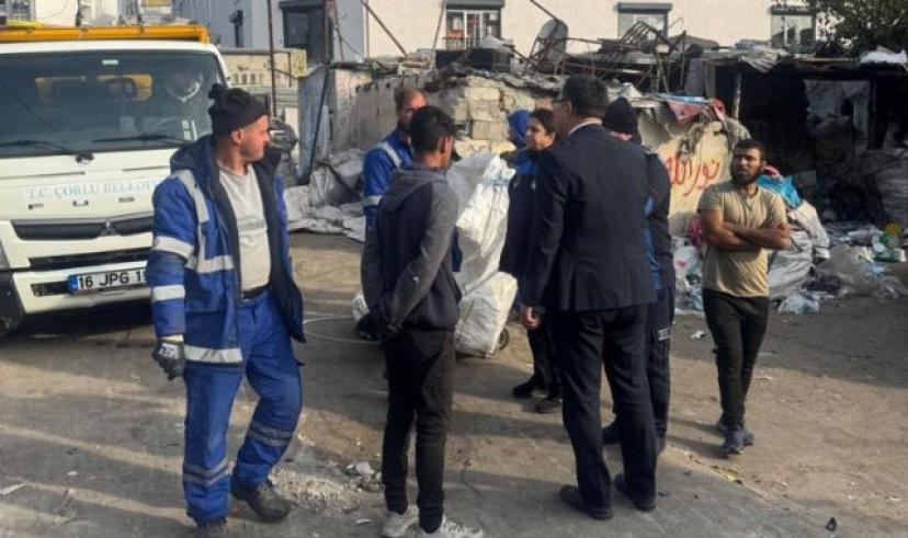 Çorlu’da çekçek ve hurda depolarına denetim