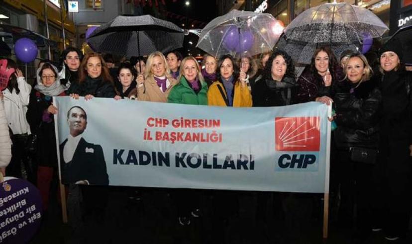 Kadına karşı şiddet Giresun’da protesto edildi