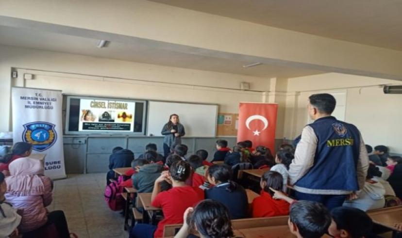 Mersin Emniyeti’nden çocuklara bilgilendirme eğitimi