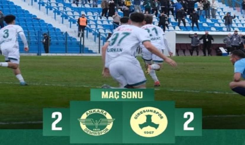 Giresunspor Ankara deplasmanından puanla dönüyor