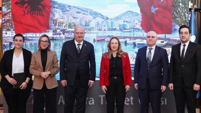 Arnavutluk Büyükelçisi Kadzadej, ATO Başkanı Baran'ı ziyaret etti