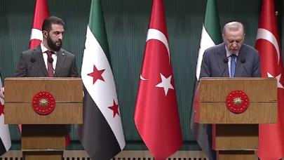 Cumhurbaşkanı Erdoğan, Şara ile basın toplantısı sonrası konuştu: Her konuda fikir birliği içindeyiz