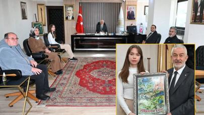 Başkan Başdeğirmen Nisa Ceylin Falay’ı tebrik etti