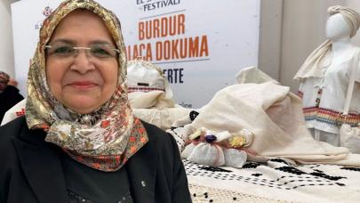 Burdur'un Alaca dokuması festivalde göz kamaştırdı