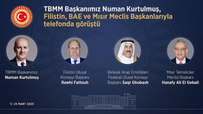 Numan KURTULMUŞ'tan Filistin için telefon diplomasisi