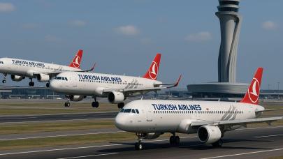 İstanbul Havalimanı’nda bir ilk: Aynı anda üç uçak havalandı