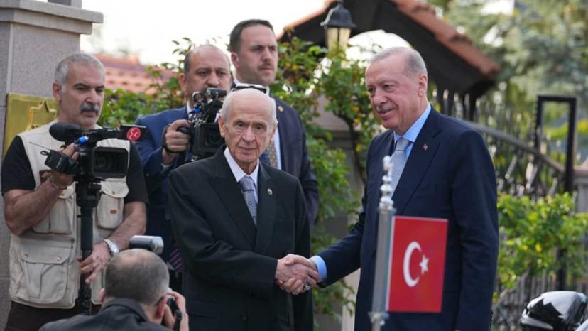 Cumhurbaşkanı Erdoğan’dan MHP Lideri Bahçeli’ye konutunda ziyaret