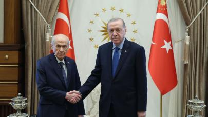 Cumhurbaşkanı Erdoğan Bahçeli ile bir araya geldi