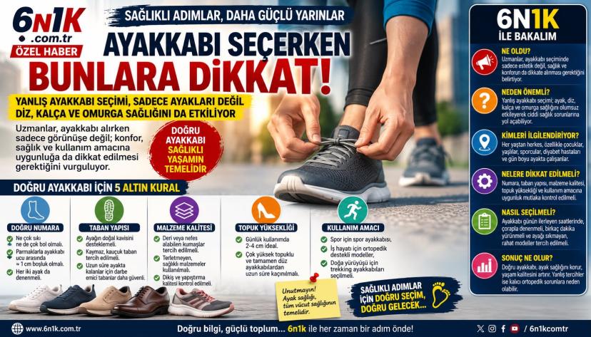 AYAKKABI SEÇERKEN SADECE GÖRÜNÜŞE ALDANMAYIN! - 6N1K ÖZEL HABER