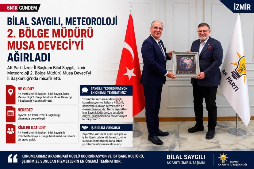 Bilal Saygılı, Meteoroloji 2. Bölge Müdürü Musa Deveci’yi Ağırladı