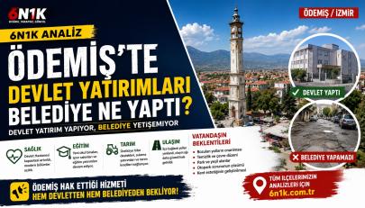 ÖDEMİŞ’TE DEVLET YATIRIMLARI HIZ KESMİYOR, BELEDİYE HİZMETLERİ TARTIŞMA KONUSU