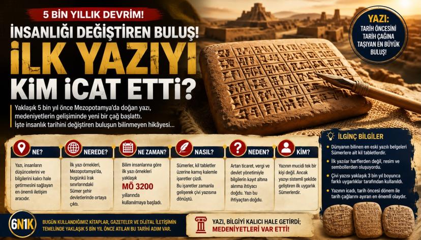 5 Bin Yıllık Yolculuk! Dünyanın İlk Yazısını Kim Buldu?